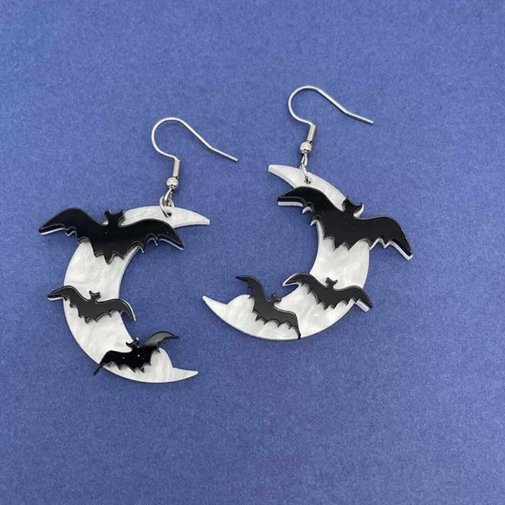 Women's White Style Q Festive Thanksgiving No Gemstone Halloween Dangle Earrings